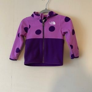 Girls light weight fleece two tones purple